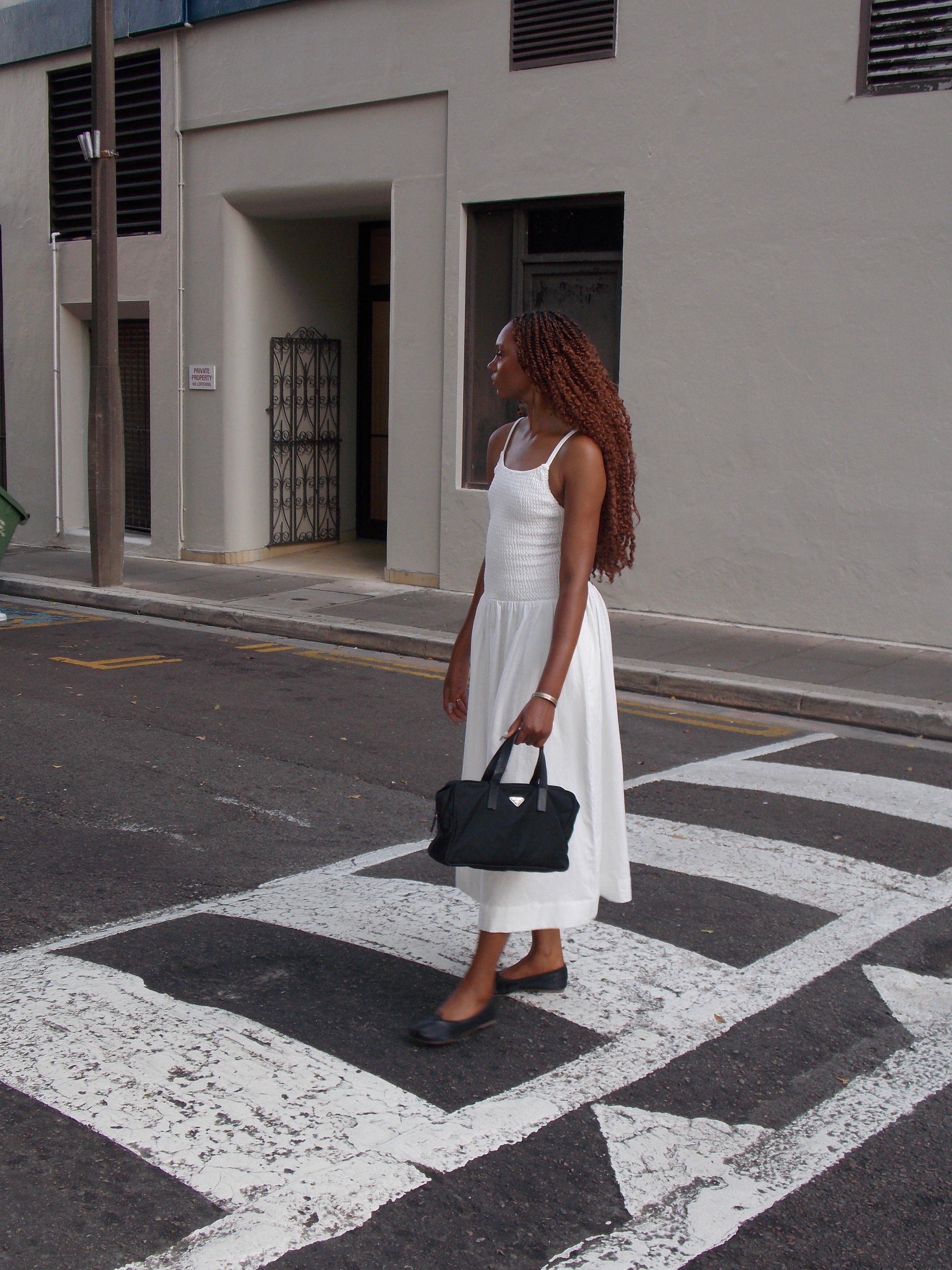 ALL ROW MARCELLA DRESS WHITE