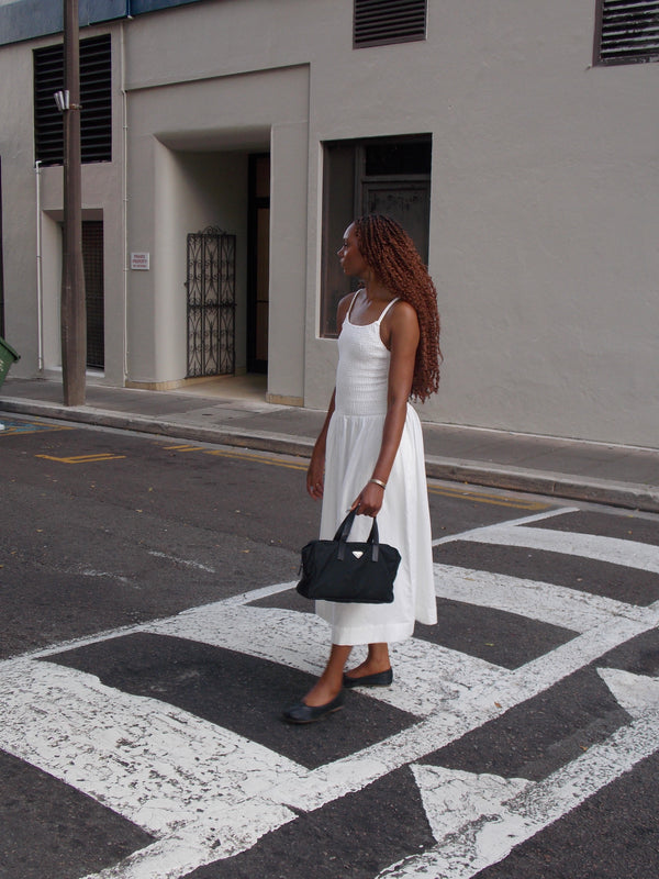 ALL ROW MARCELLA DRESS WHITE