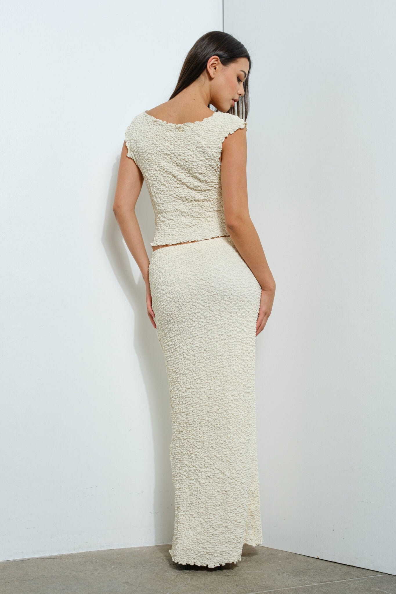 GINA TEXTURED MAXI SKIRT