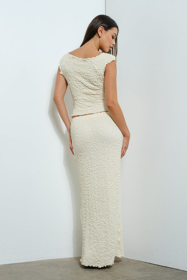 GINA TEXTURED MAXI SKIRT