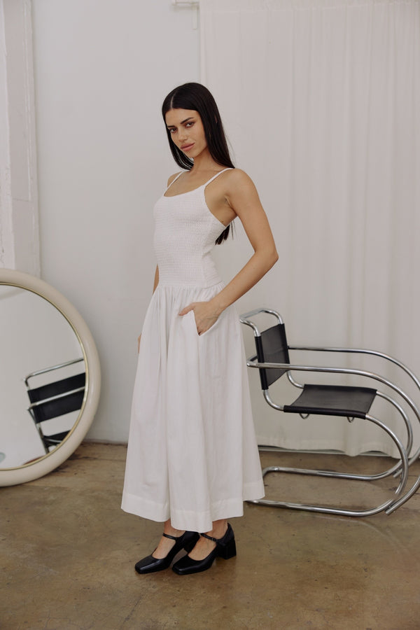 ALL ROW MARCELLA DRESS WHITE