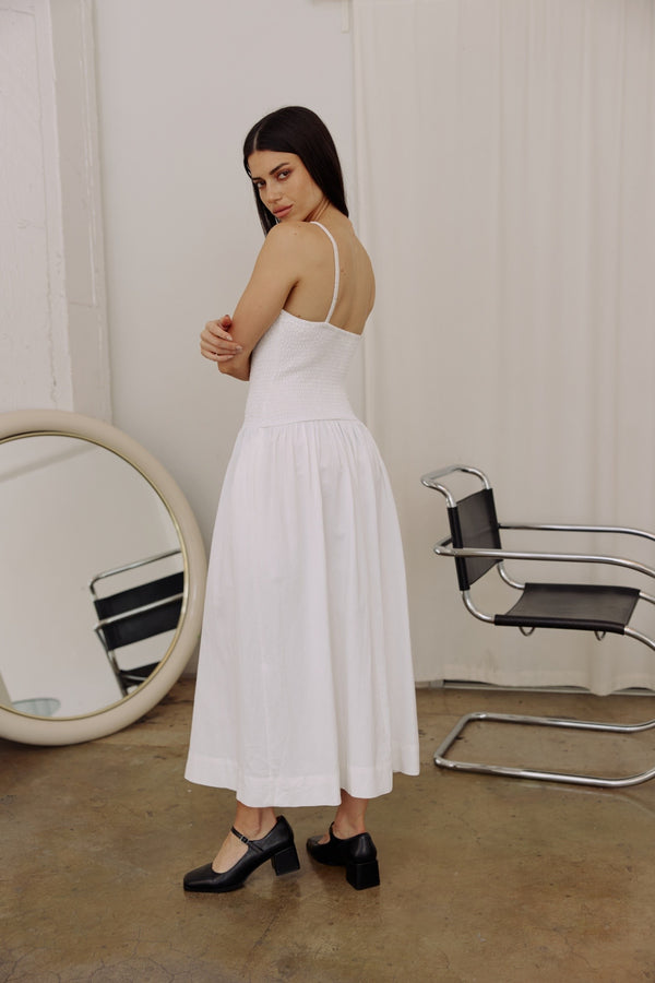 ALL ROW MARCELLA DRESS WHITE