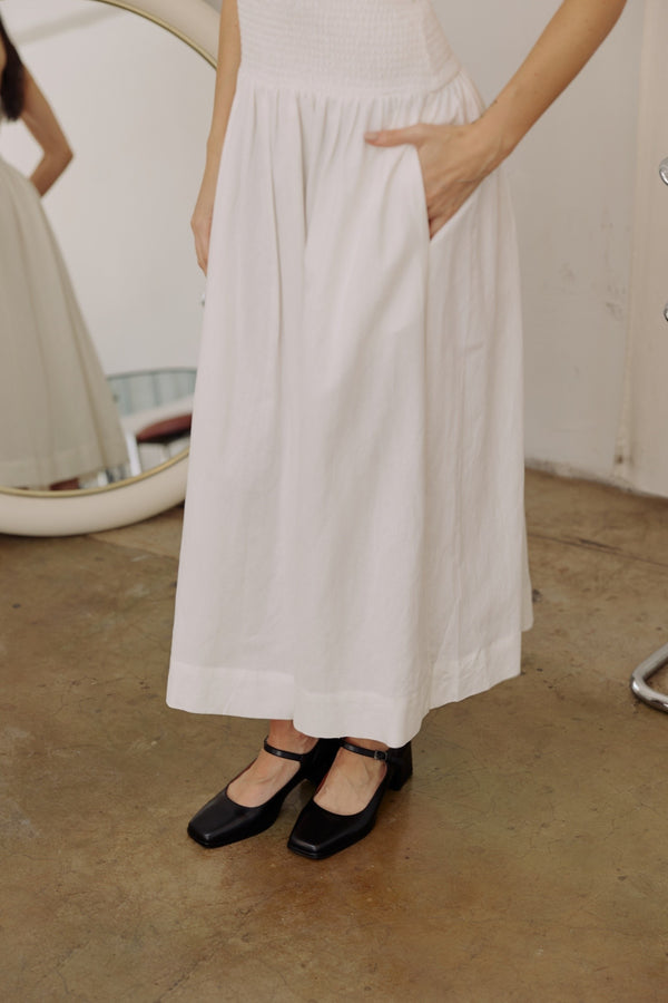 ALL ROW MARCELLA DRESS WHITE